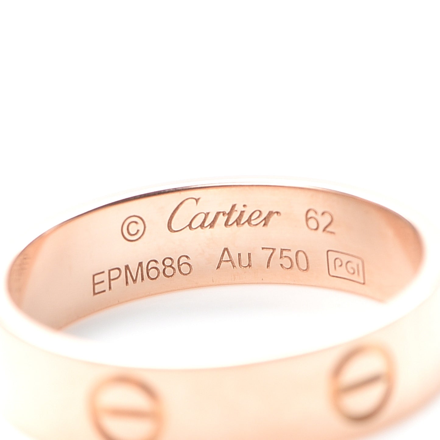 18K Pink Gold 5.5mm LOVE Ring 62 10