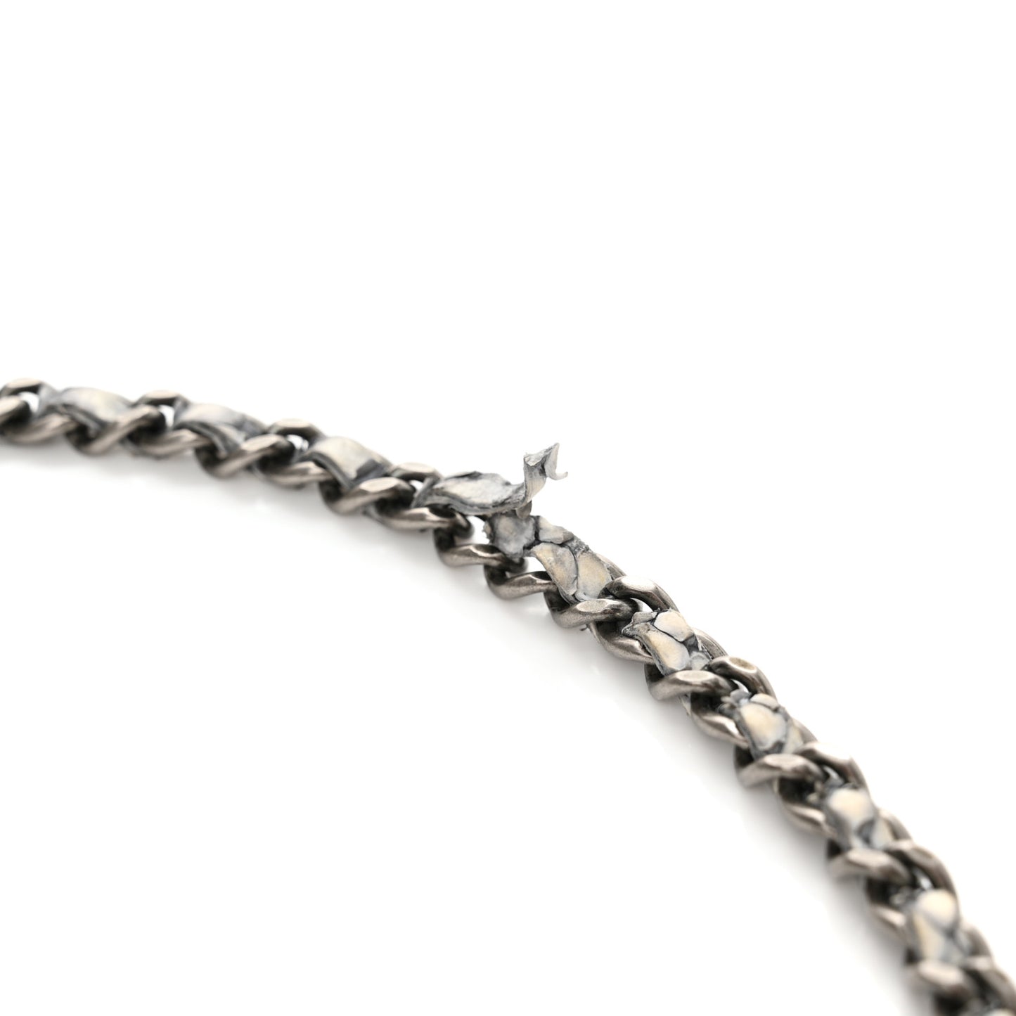 Snakeskin Extra Mini Rectangular Flap Grey
