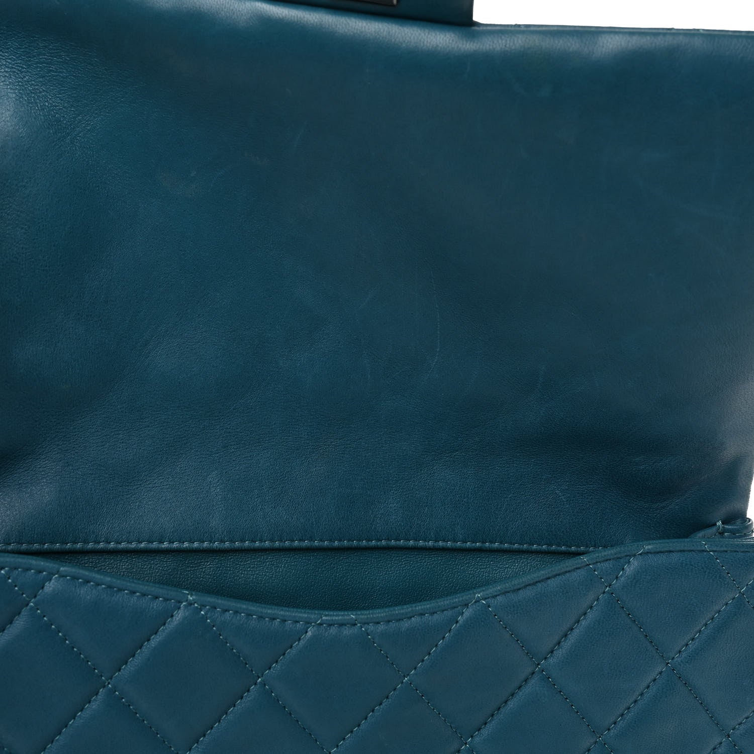 Chanel Lambskin Quilted Clutch with Chain Flap Turquoise 11 of 11