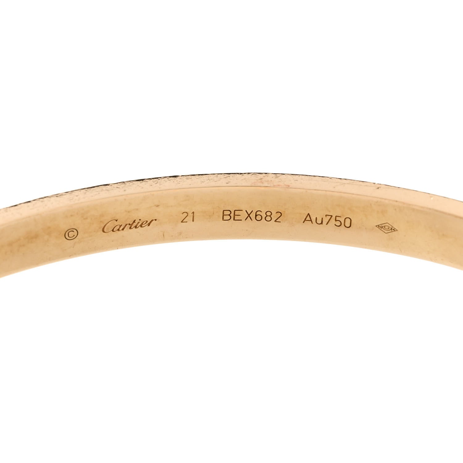 Cartier 18K Yellow Gold LOVE Bracelet 21 6 of 8