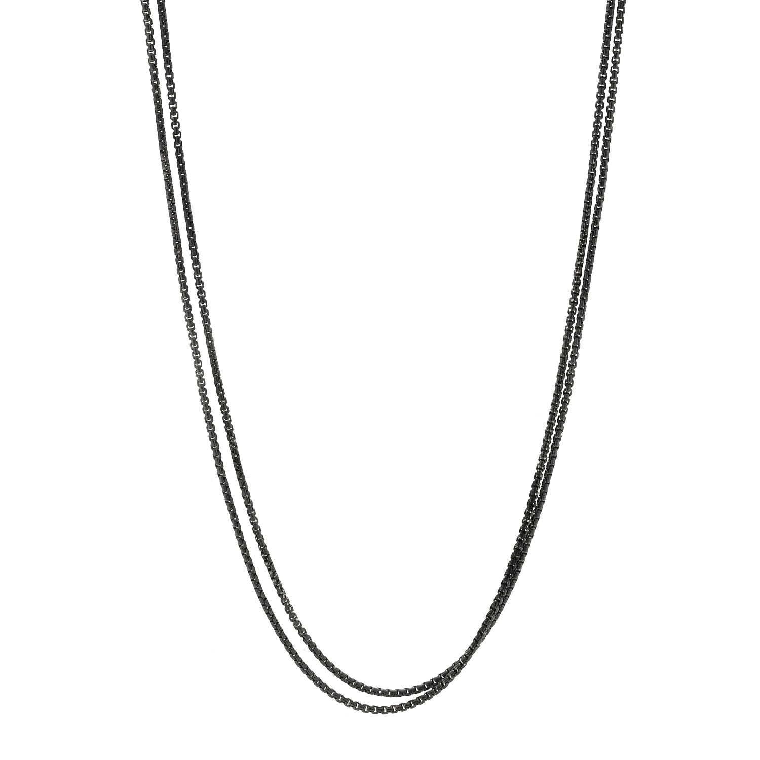 David Yurman Darkened Sterling Silver 2.7mm Box Chain Necklace 72" 1 of 5