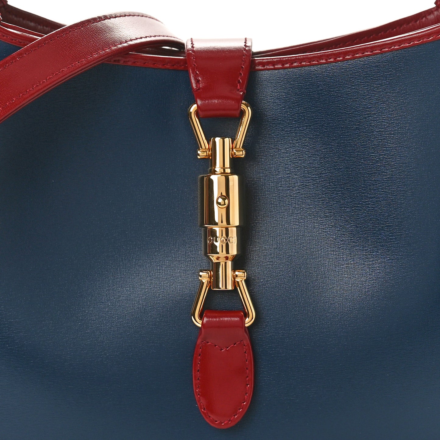 Boarded Dyana Lux Calfskin Bi-Color Small Jackie 1961 Hobo Blue Agata New Cherry Red
