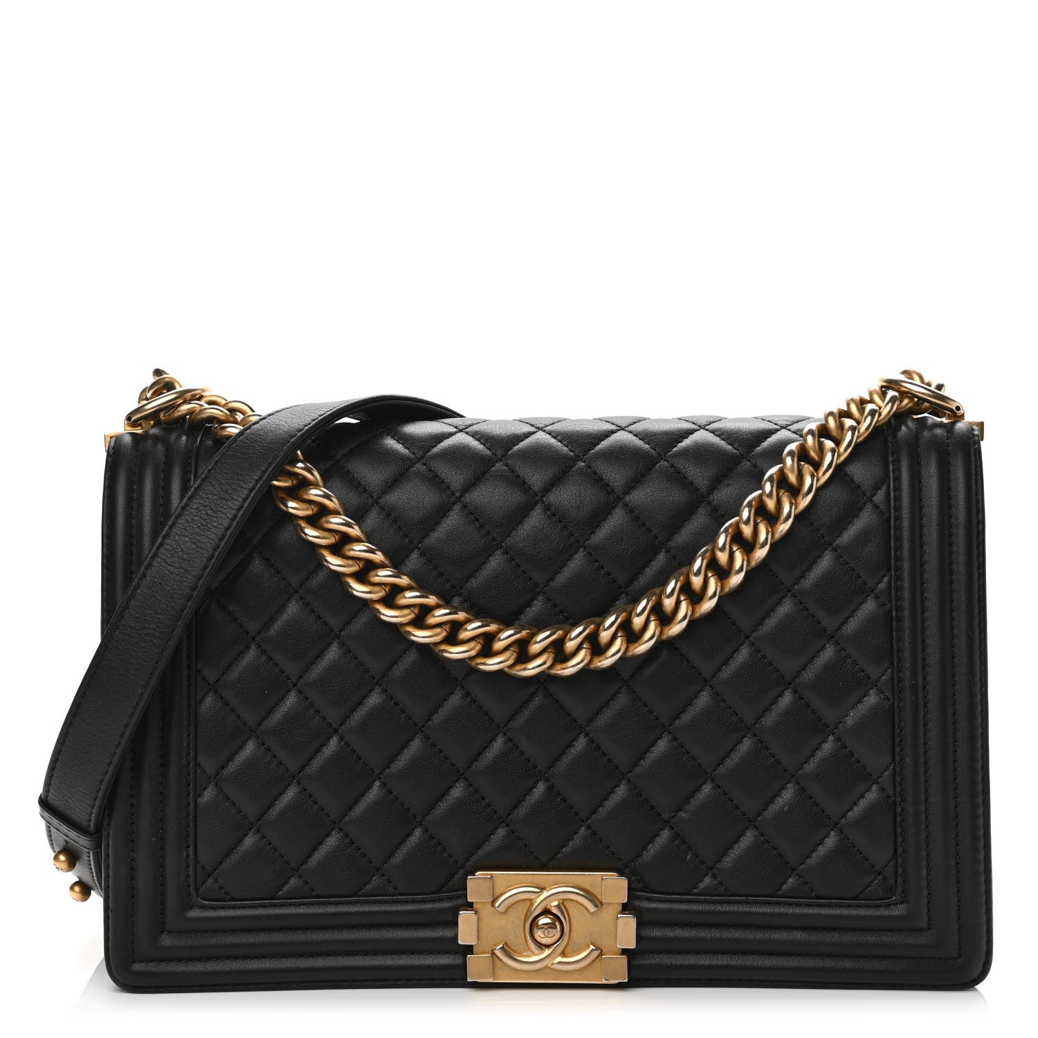 Chanel Calfskin Quilted New Medium Boy Flap Black 1 of 13