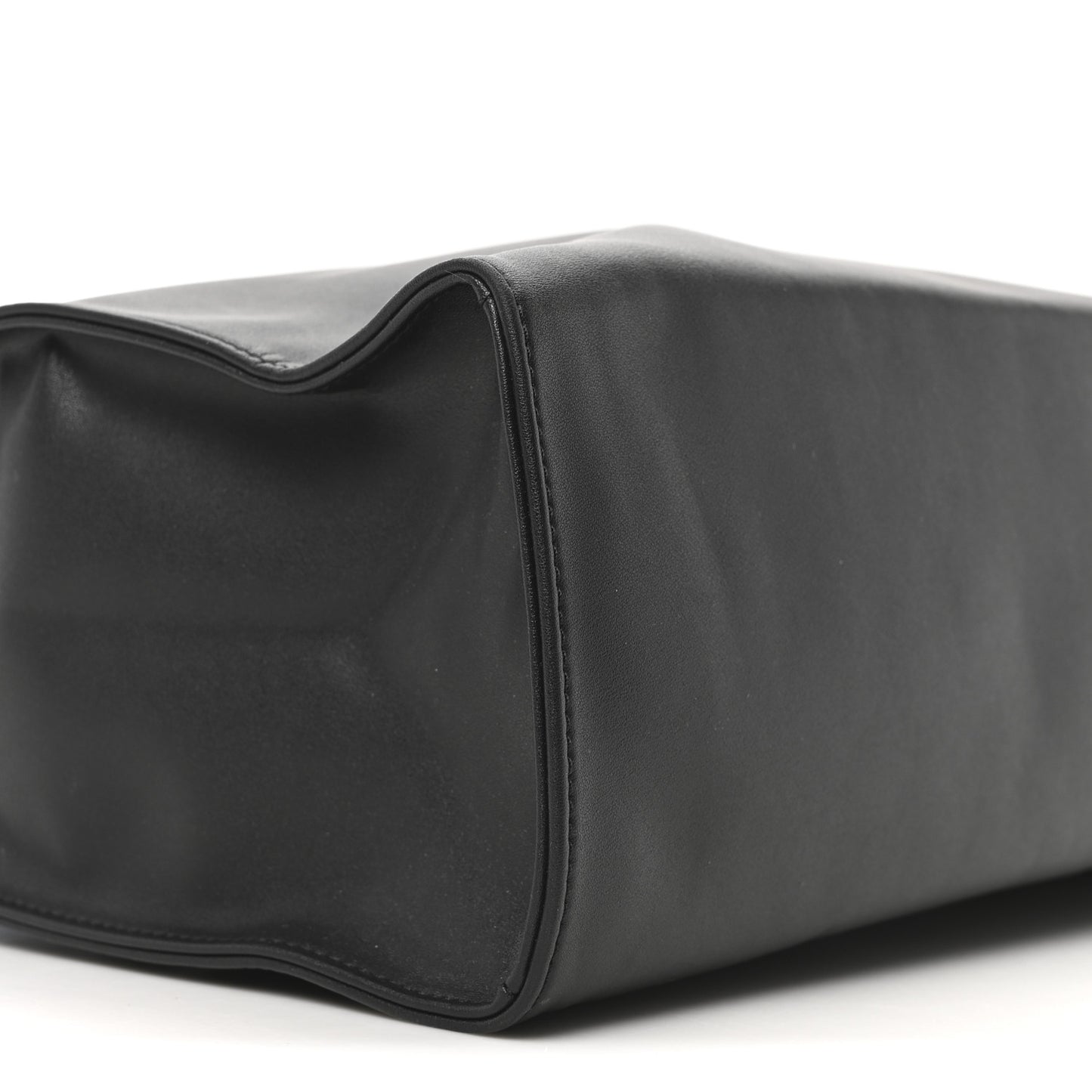 Vegan Leather Medium Shopping Bag Black