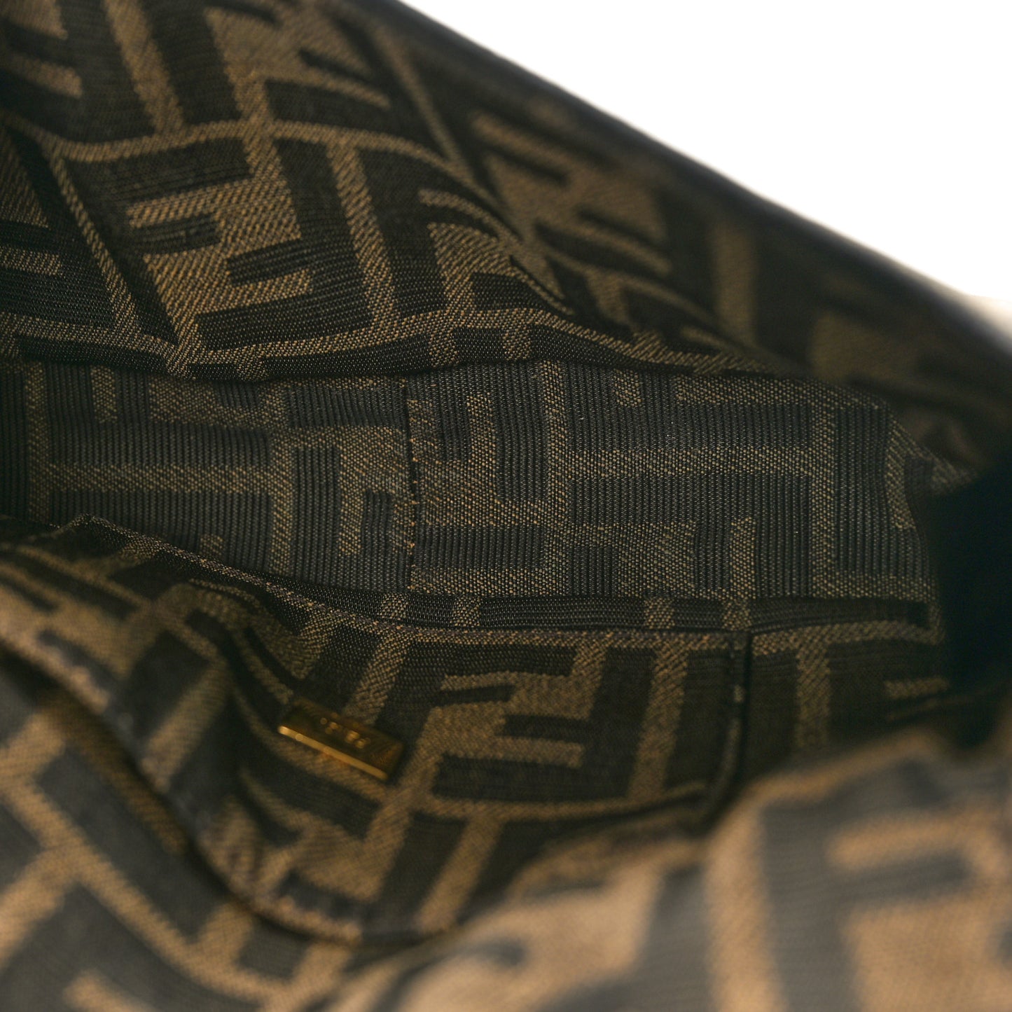 Fabric Jacquard FF 1974 Mini Baguette Tobacco Moro Black