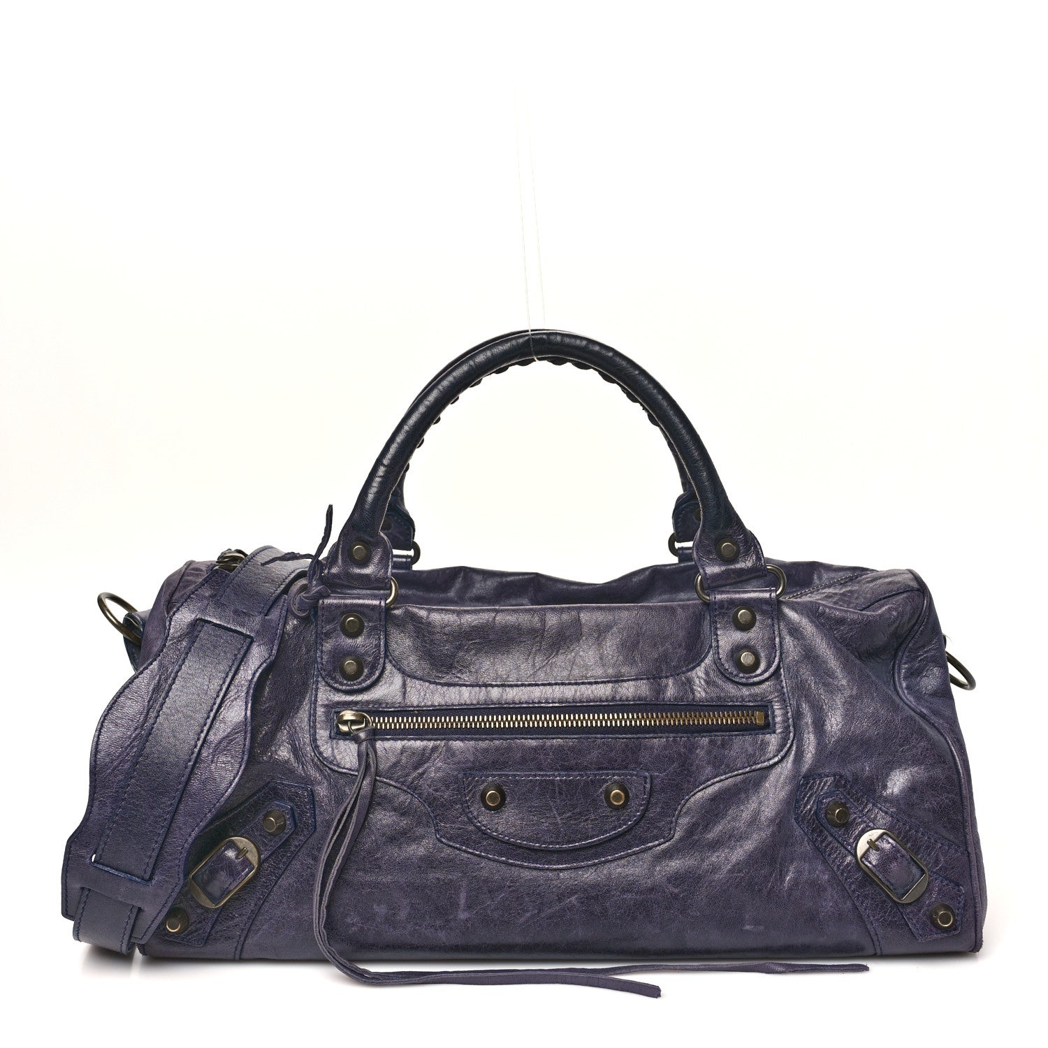 Balenciaga Agneau Classic Hardware Twiggy Eggplant 1844475
