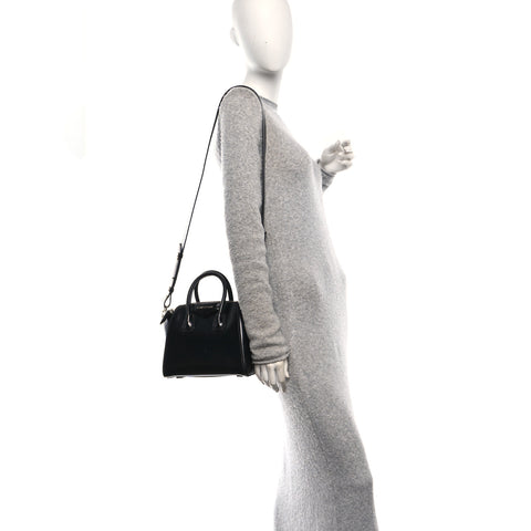 Shiny Lord Calfskin Mini Antigona Black