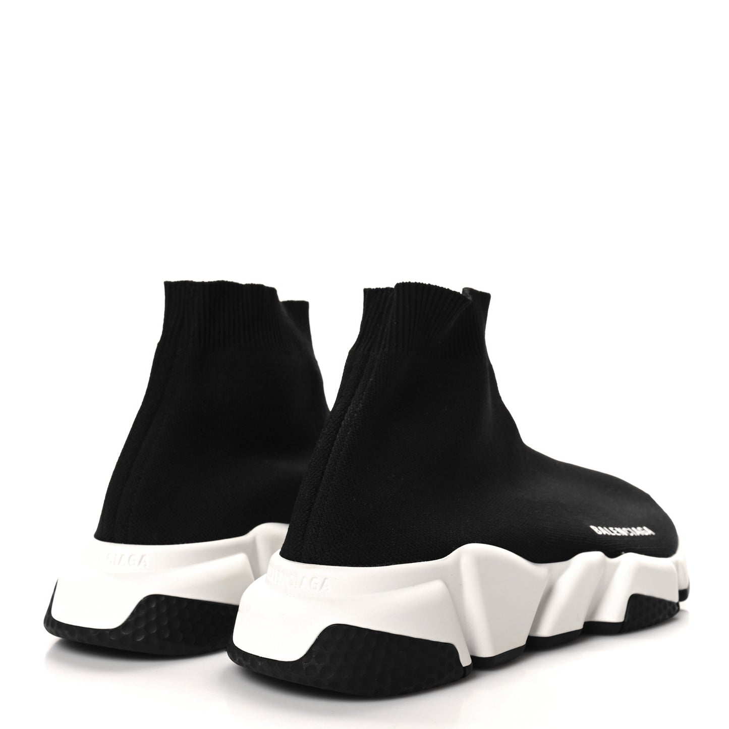 Neoprene Knit Womens Speed Sneakers 39 Black White