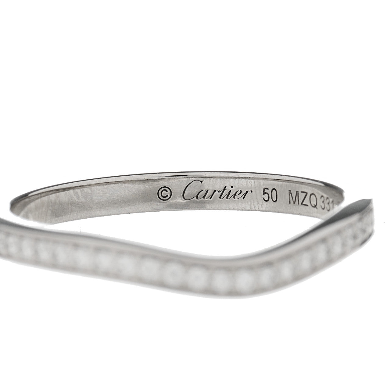 Platinum Diamond Ballerine Wedding Band Ring 50 5.25