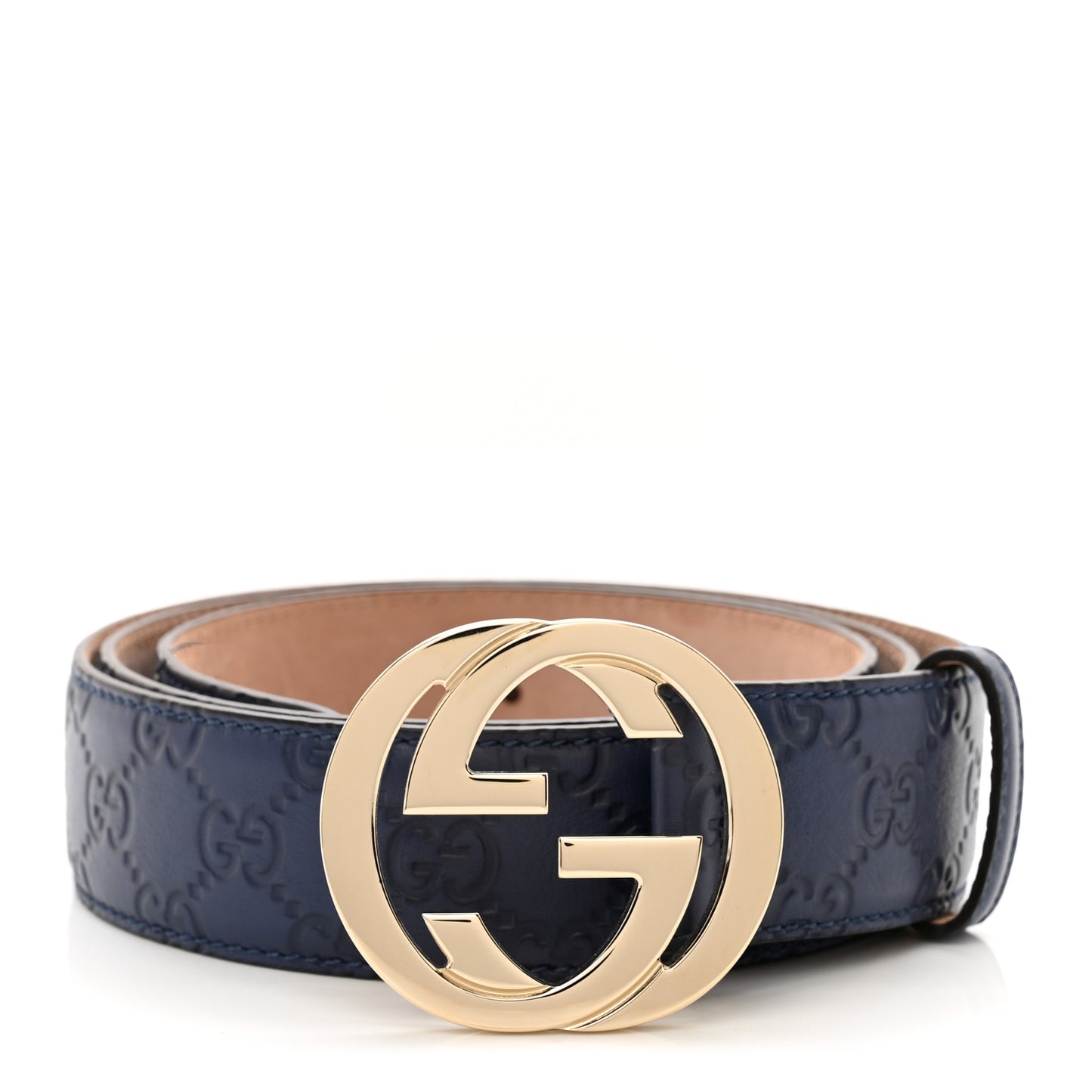 Guccissima Interlocking G Belt 115 46 Navy