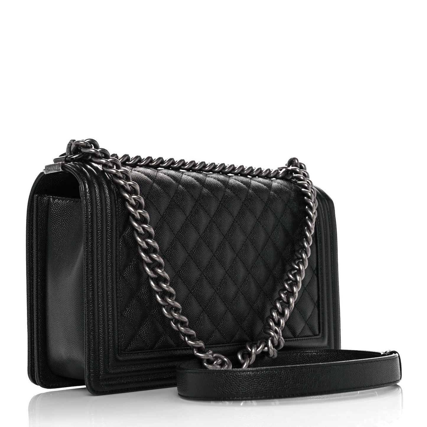 Caviar Quilted New Medium Boy Flap Black