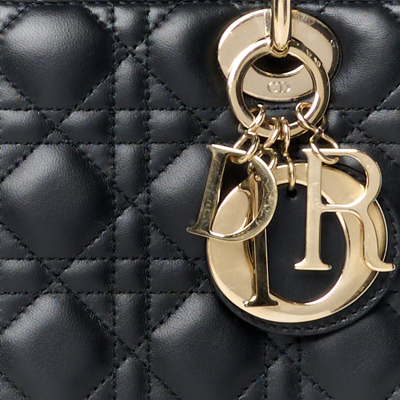 Lambskin Cannage Medium Lady Dior Black