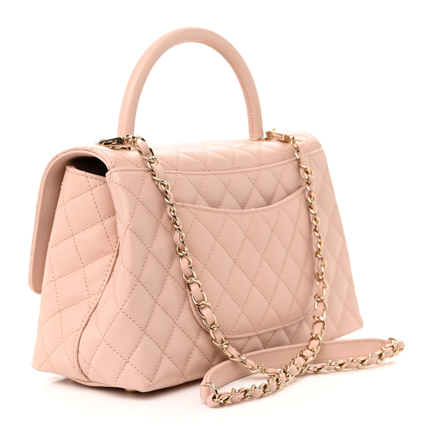 Chanel Caviar Quilted Small Coco Handle Flap Light Pink 3 of 12