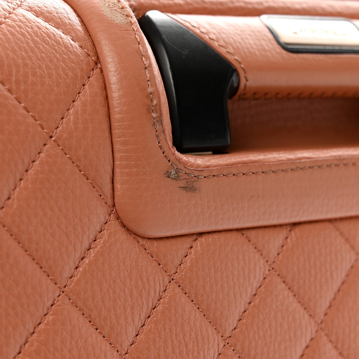 Calfskin Quilted Coco Case Trolley Pink