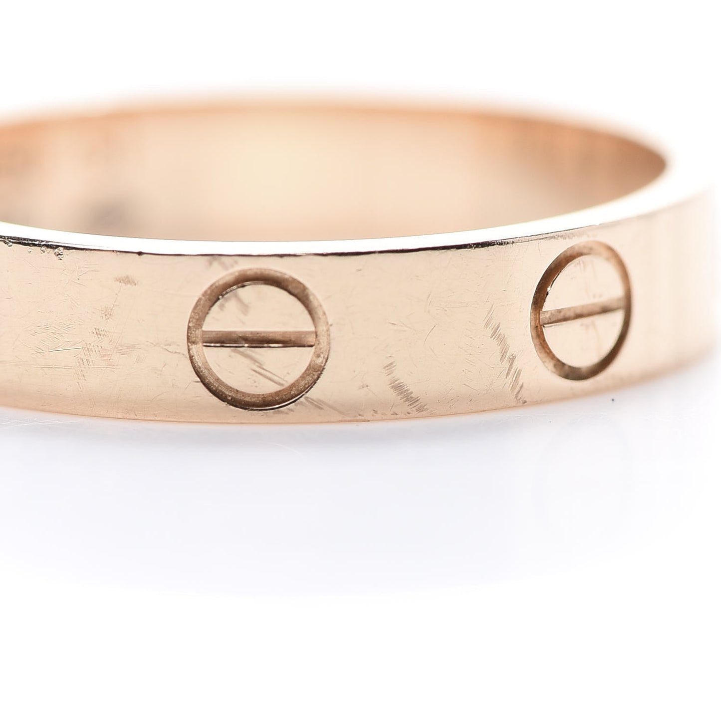18K Pink Gold 3.5mm LOVE Wedding Band Ring 51 5.75