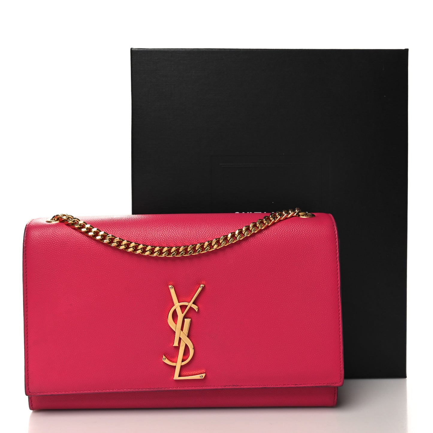 Grain De Poudre Medium Monogram Kate Satchel Lipstick Fuchsia