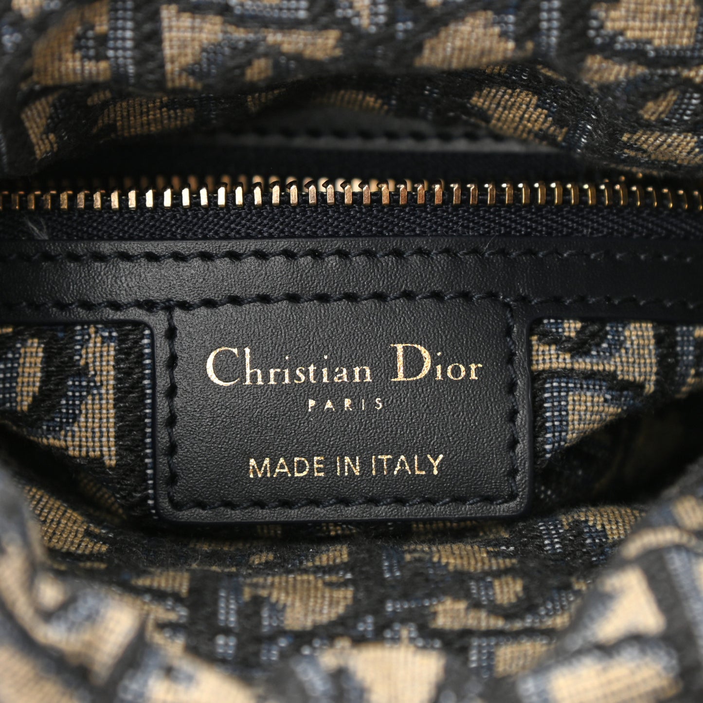 Wicker Oblique Mini Lady Dior Bag Blue