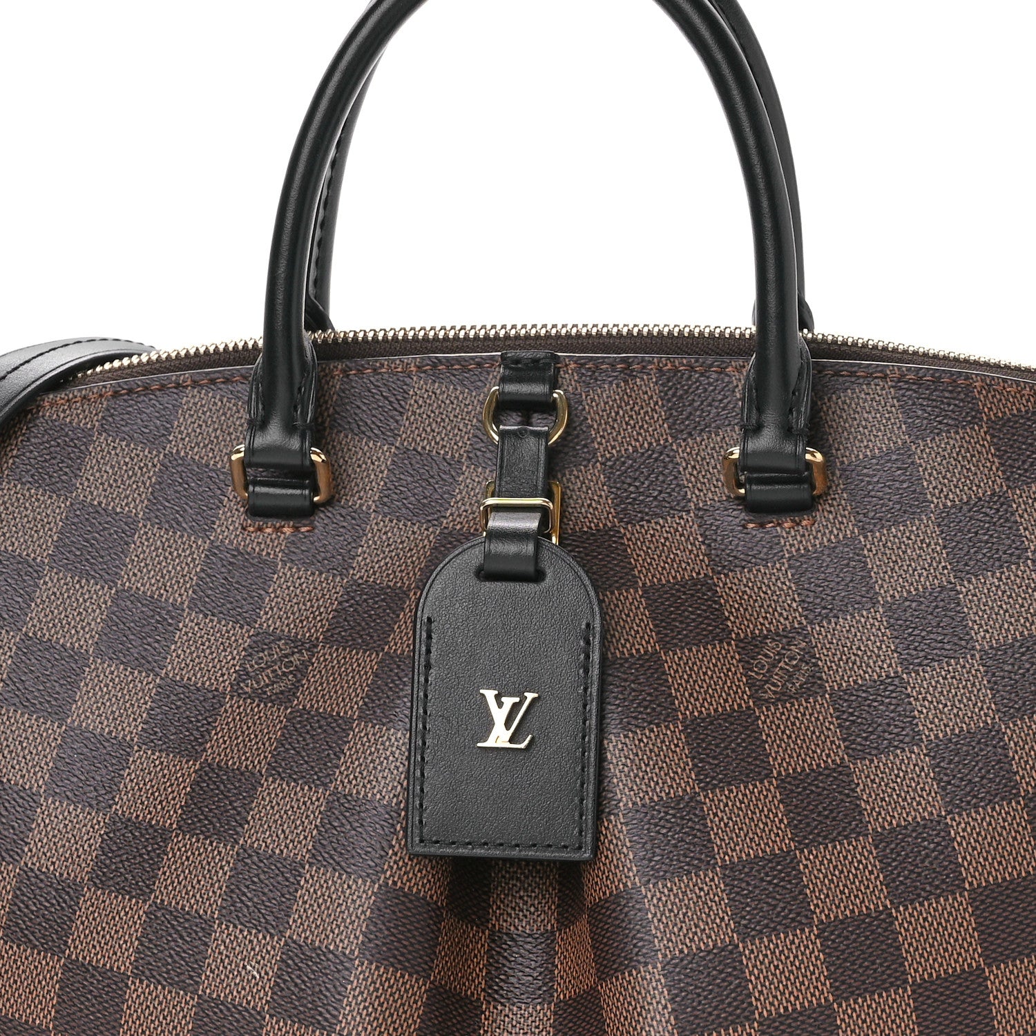 Louis Vuitton Damier Ebene Odeon Tote MM Black 7 of 13