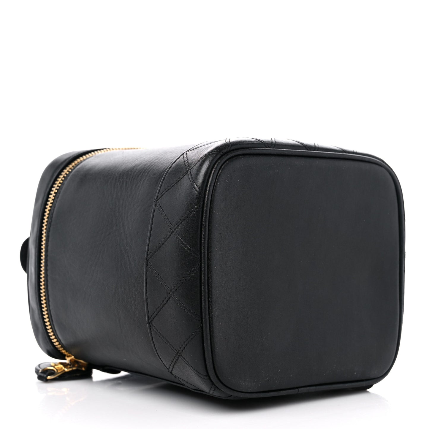 Lambskin Vanity Cosmetic Bag Black