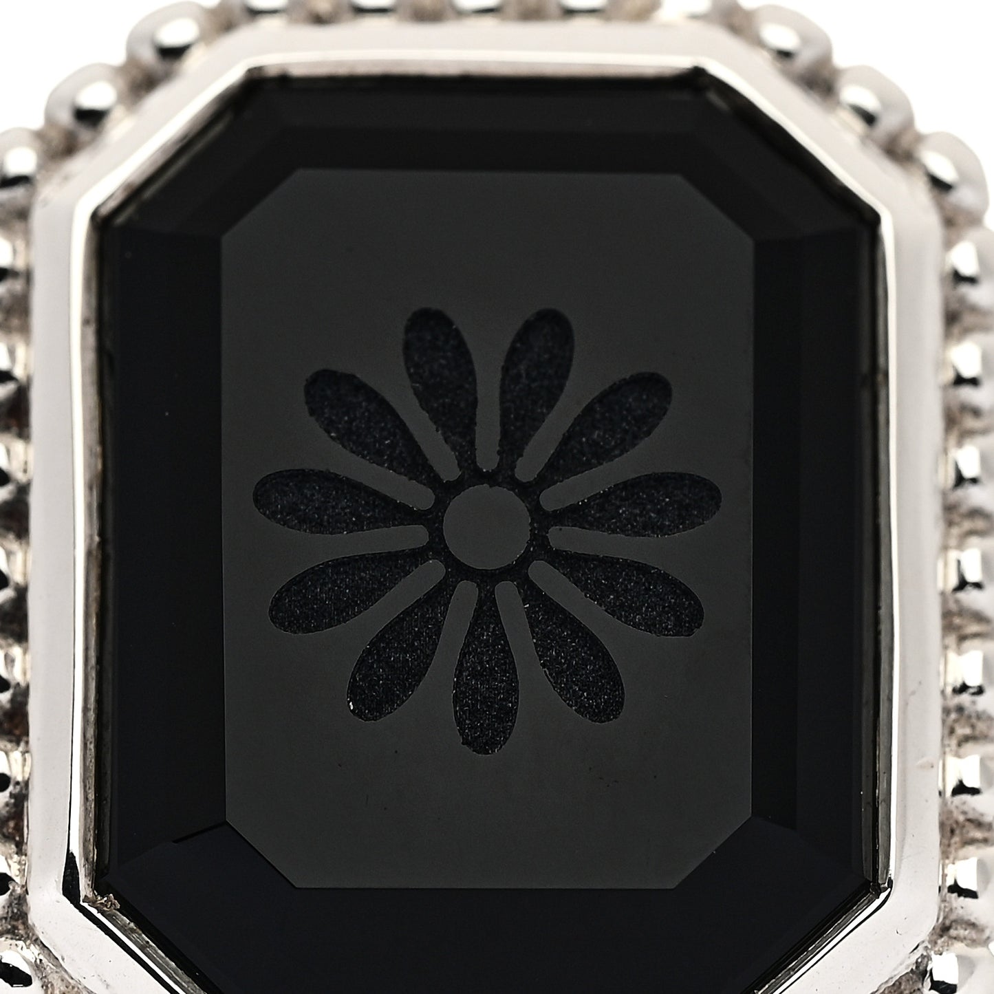 Sterling Silver Black Onyx Ziegfeld Daisy Ring 55 7.25