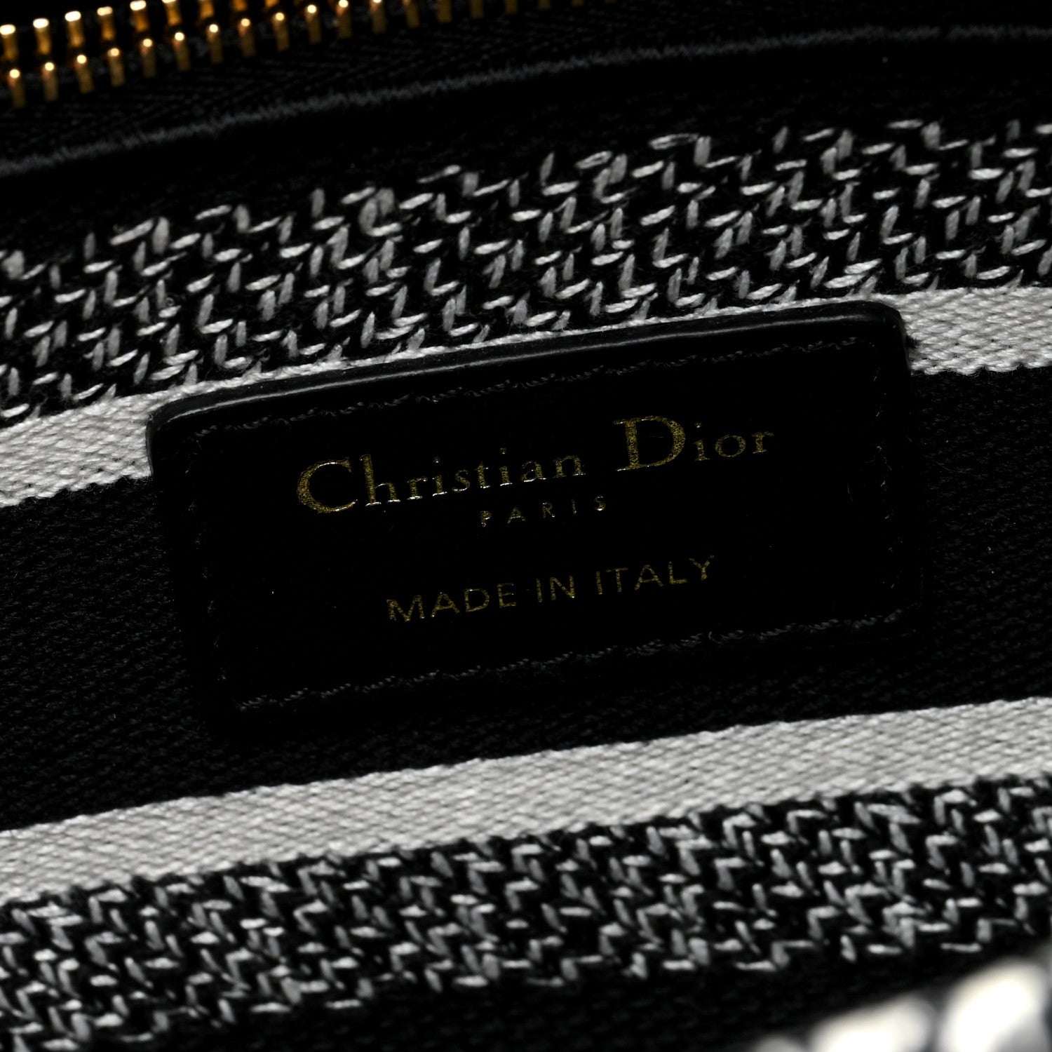 Christian Dior Canvas Embroidered Medium Plan de Paris Lady D-Lite Black White 6 of 9