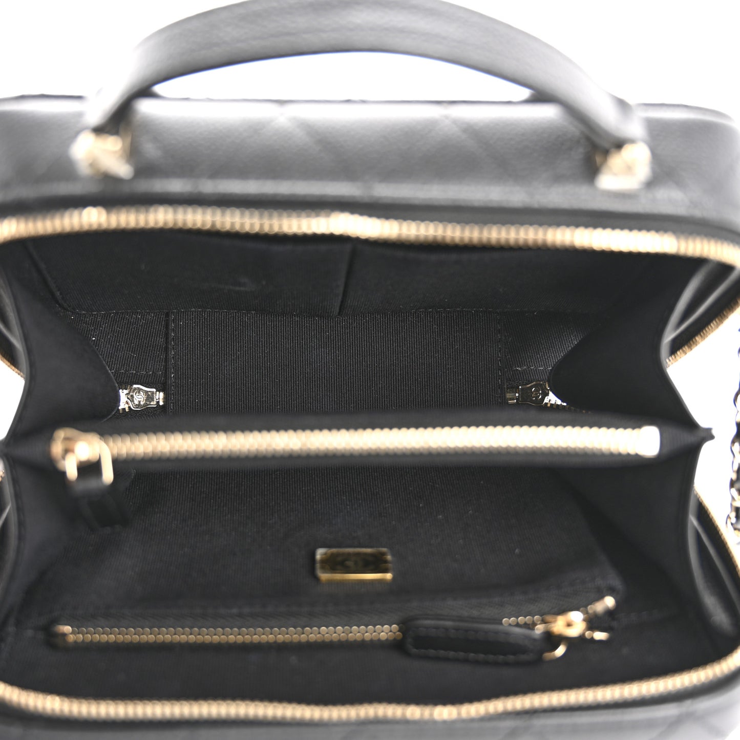 Caviar Quilted Vanity Case Black