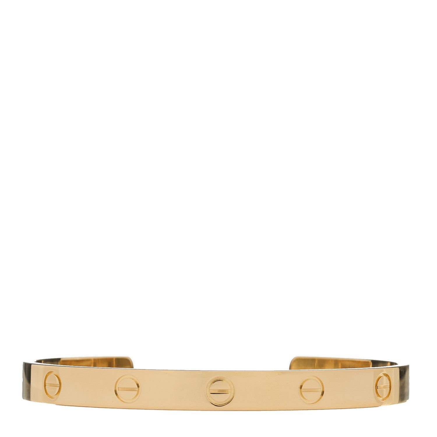 Cartier 18K Yellow Gold LOVE Cuff Bracelet 18 1 of 4
