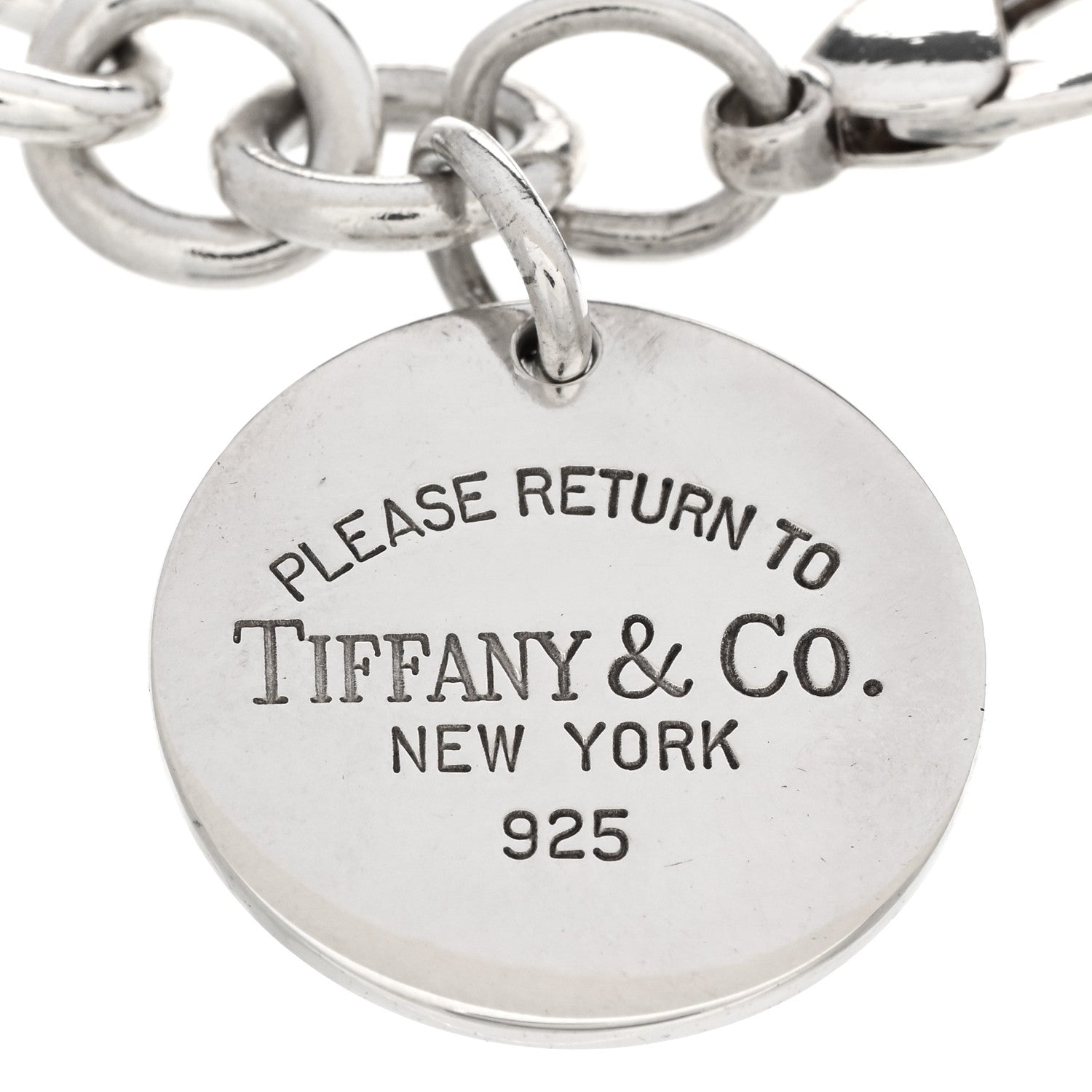 Tiffany Sterling Silver Return to Tiffany Round Tag Charm Bracelet 3 of 3