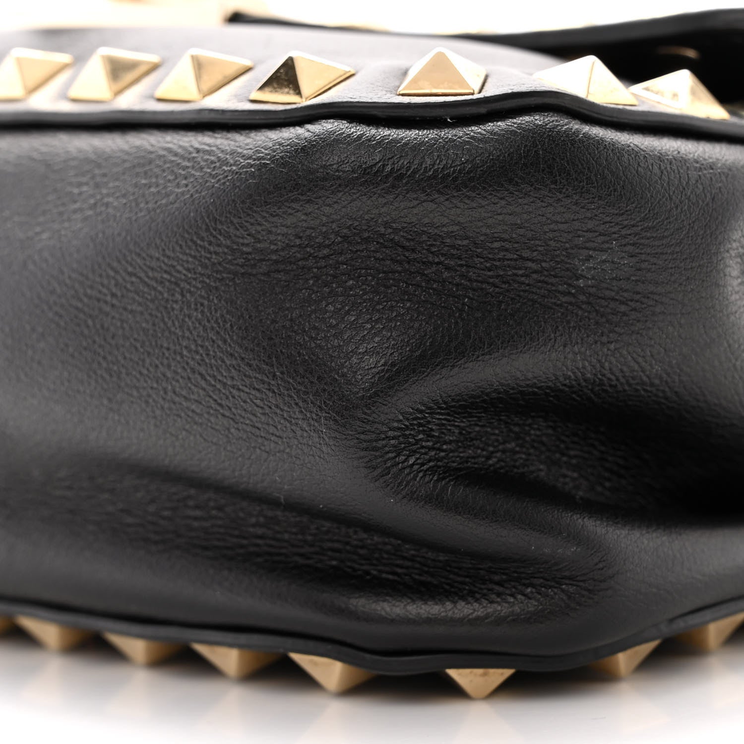 Valentino Garavani Vitello Mini Rockstud Flap Saddle Crossbody Bag Black 10 of 10