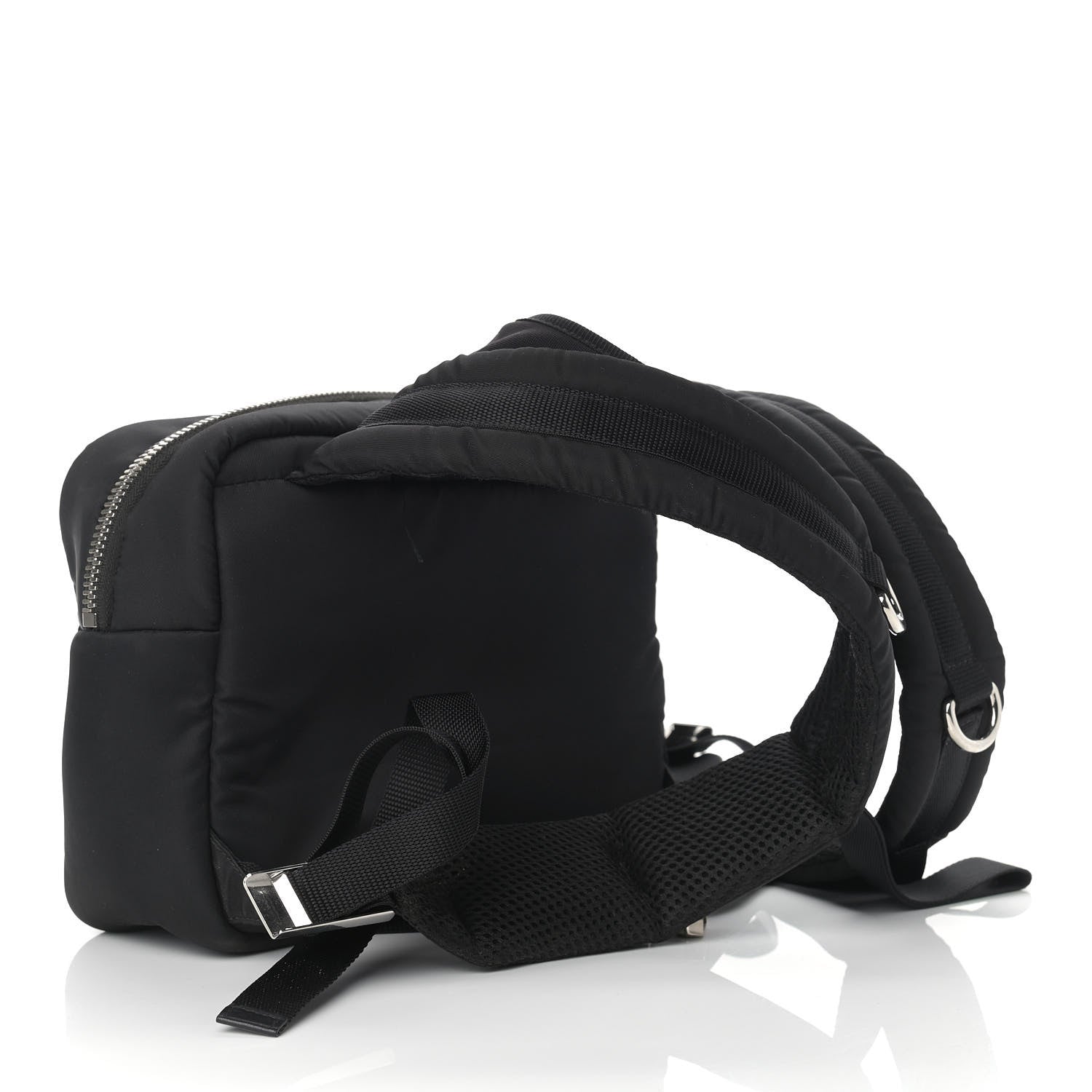 Prada Technical Nylon Backpack Black 3 of 12