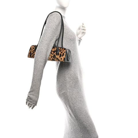 Calf Hair Leopard Print Medium Le Teckel Bag