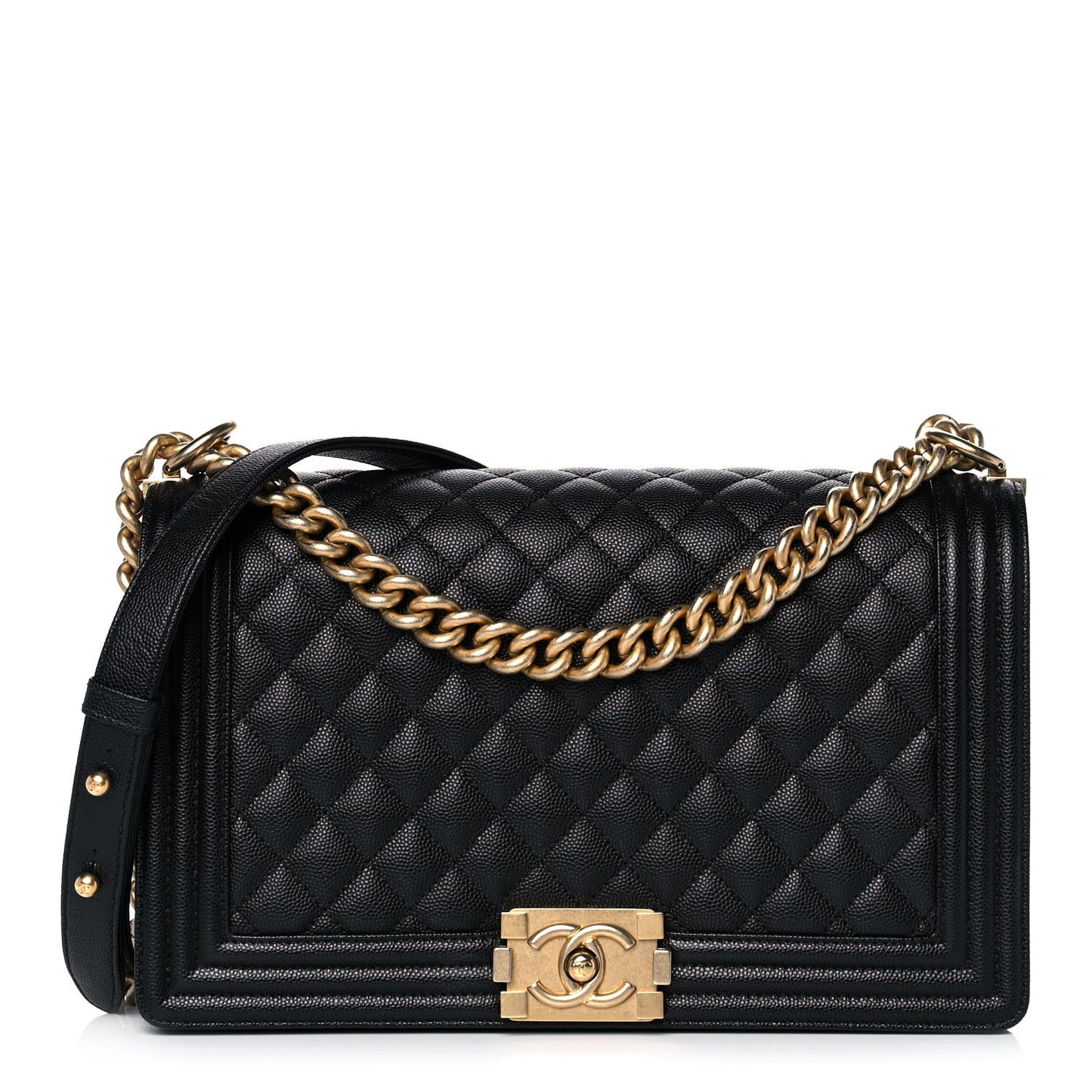 Caviar Quilted New Medium Boy Flap Black