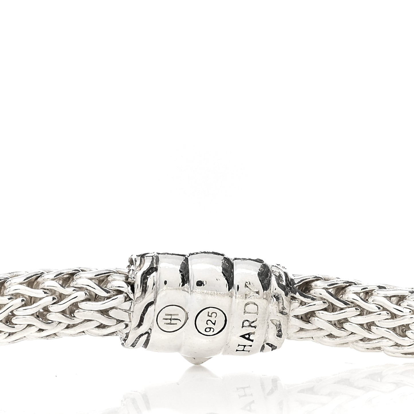 Sterling Silver Diamond Bedeg Barrel Station Bracelet