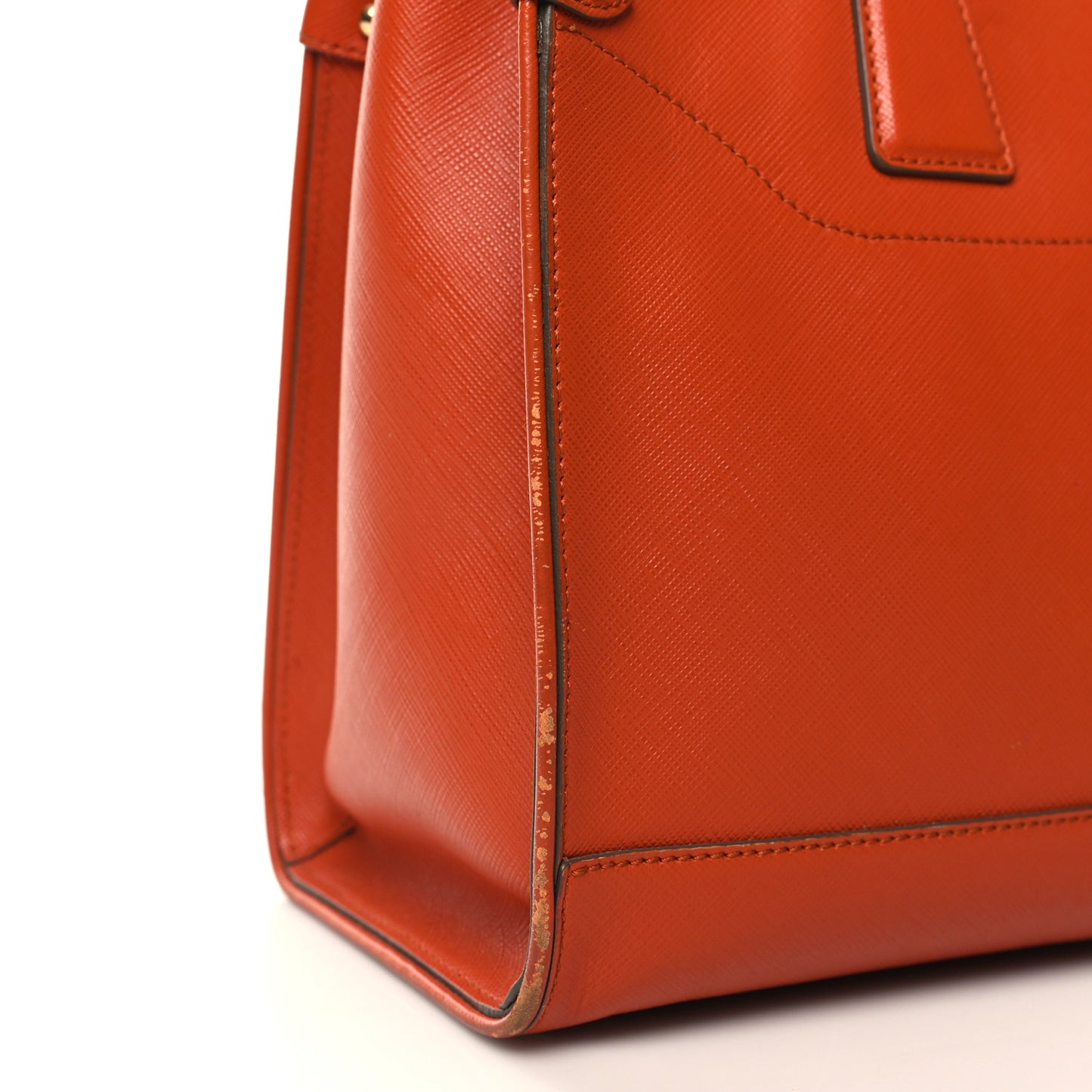 Printed Calfskin Briana Tote Terracotta