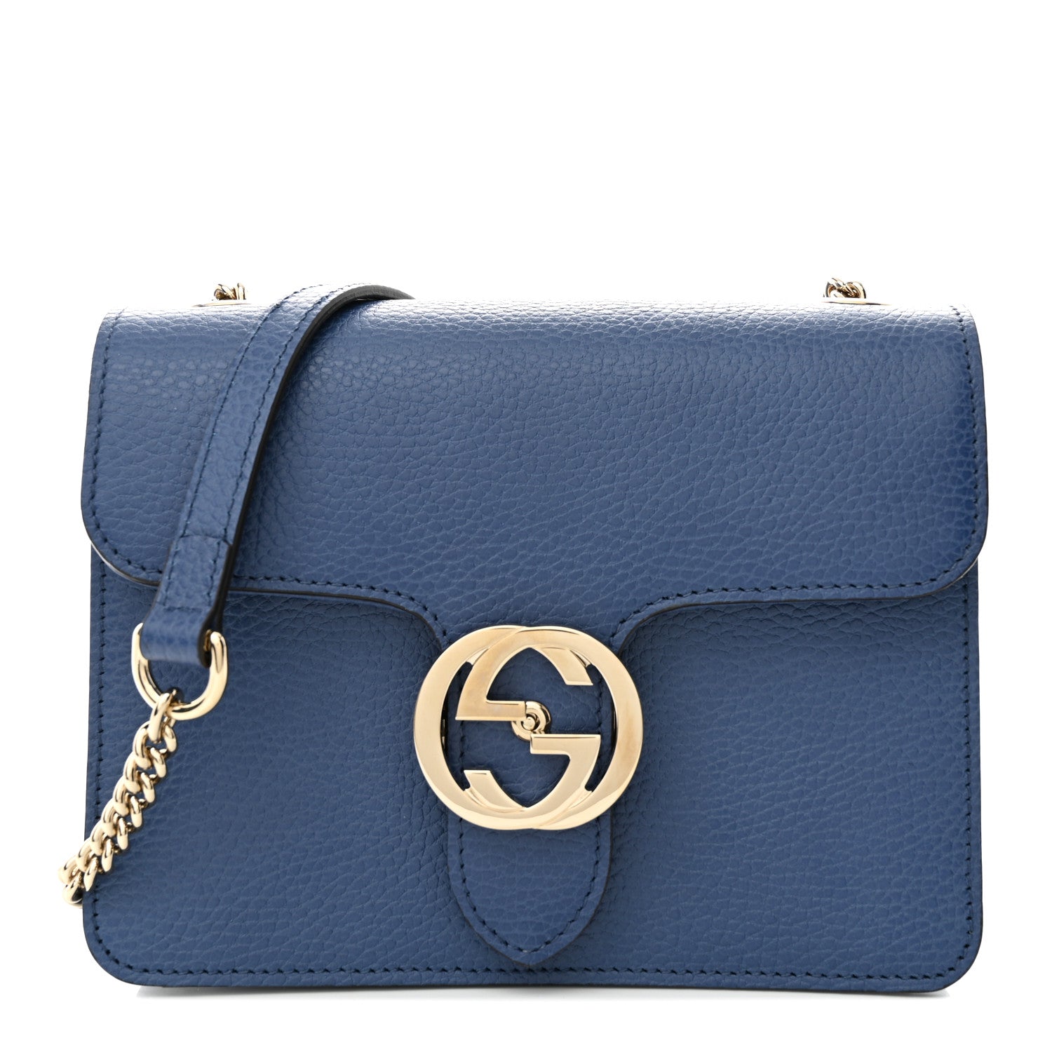 Gucci Dollar Calfskin Small Interlocking G Shoulder Bag Caspian 1 of 12