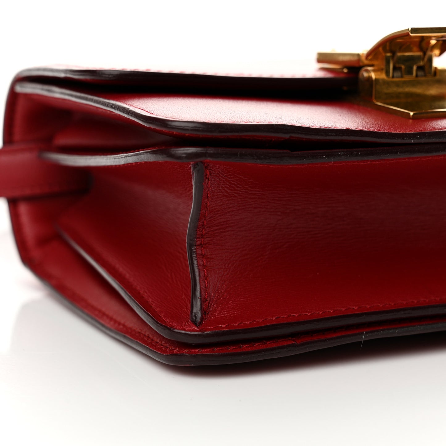 Smooth Calfskin Small Classic Box Flap Bag Red
