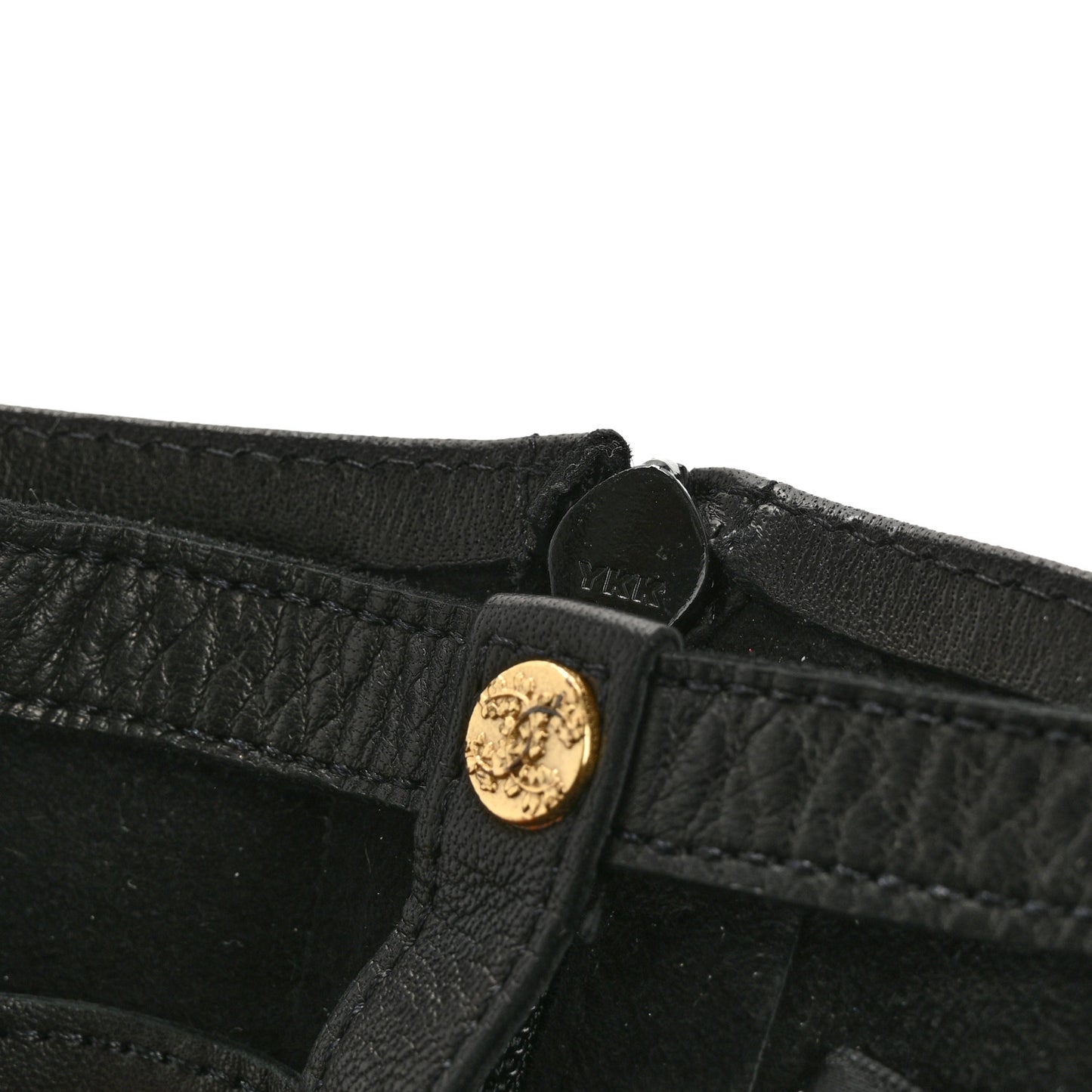 Calfskin Fingerless Gloves 8 Black