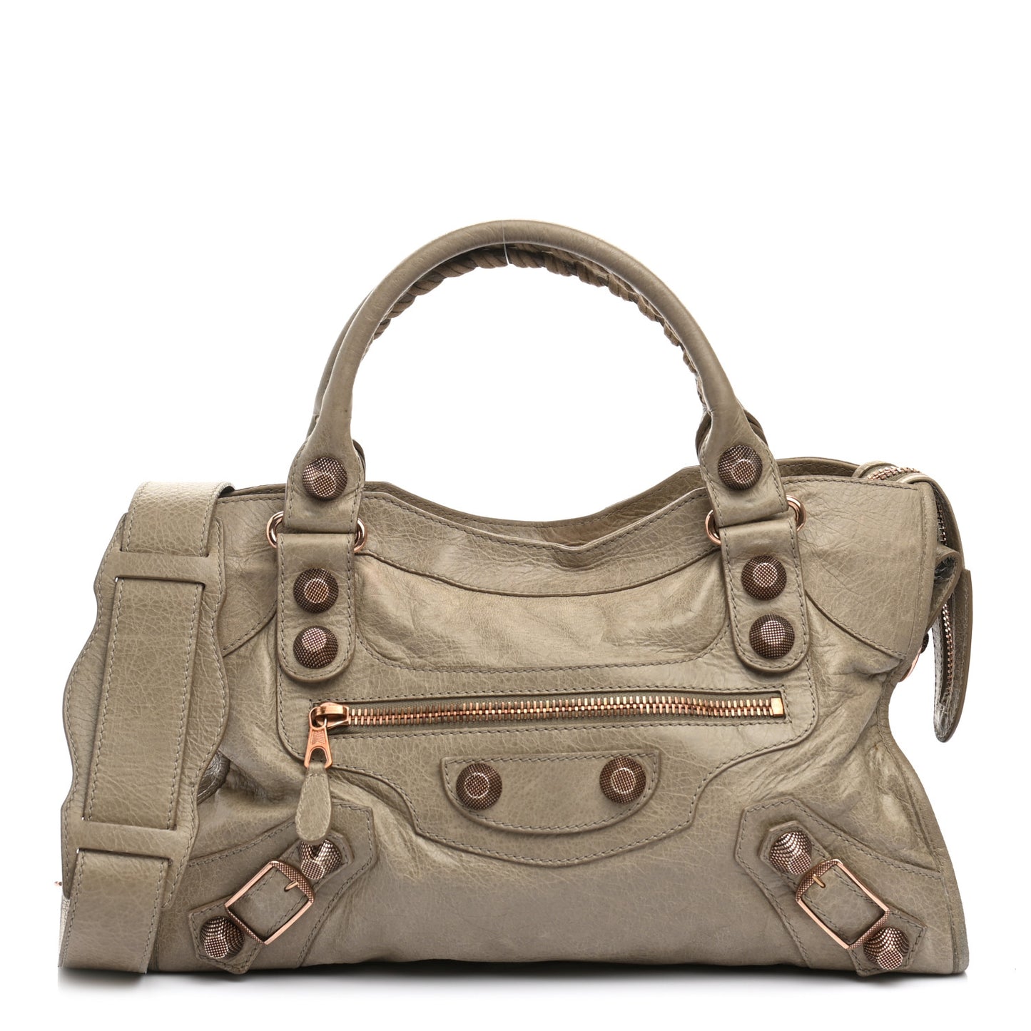 Agneau Giant 21 Rose Gold Hardware City Papyrus