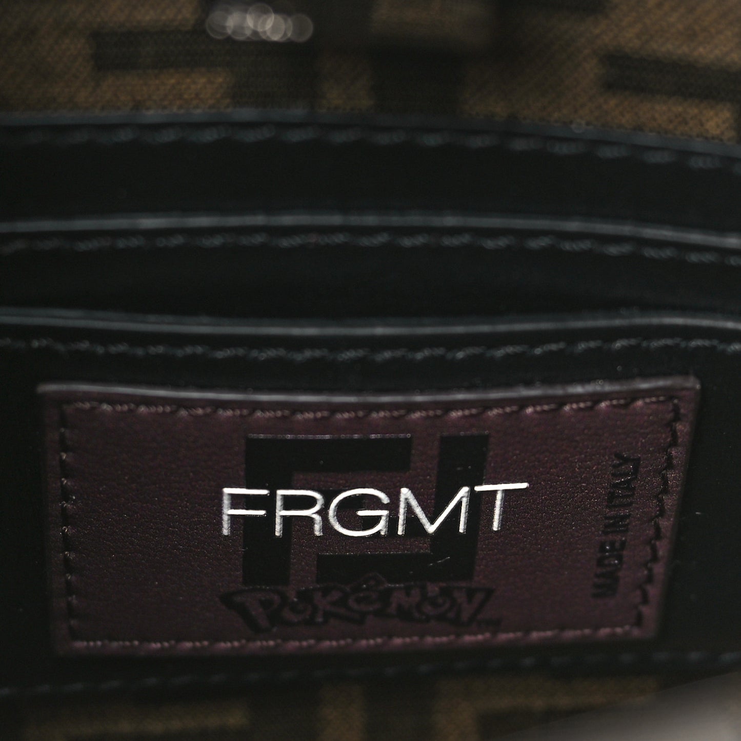 X FRGMT X POKEMON Fabric Jacquard FF 1974 Pokemon Inlay Peekaboo I See U X Cross Satchel Tobacco Moro Multicolor Black