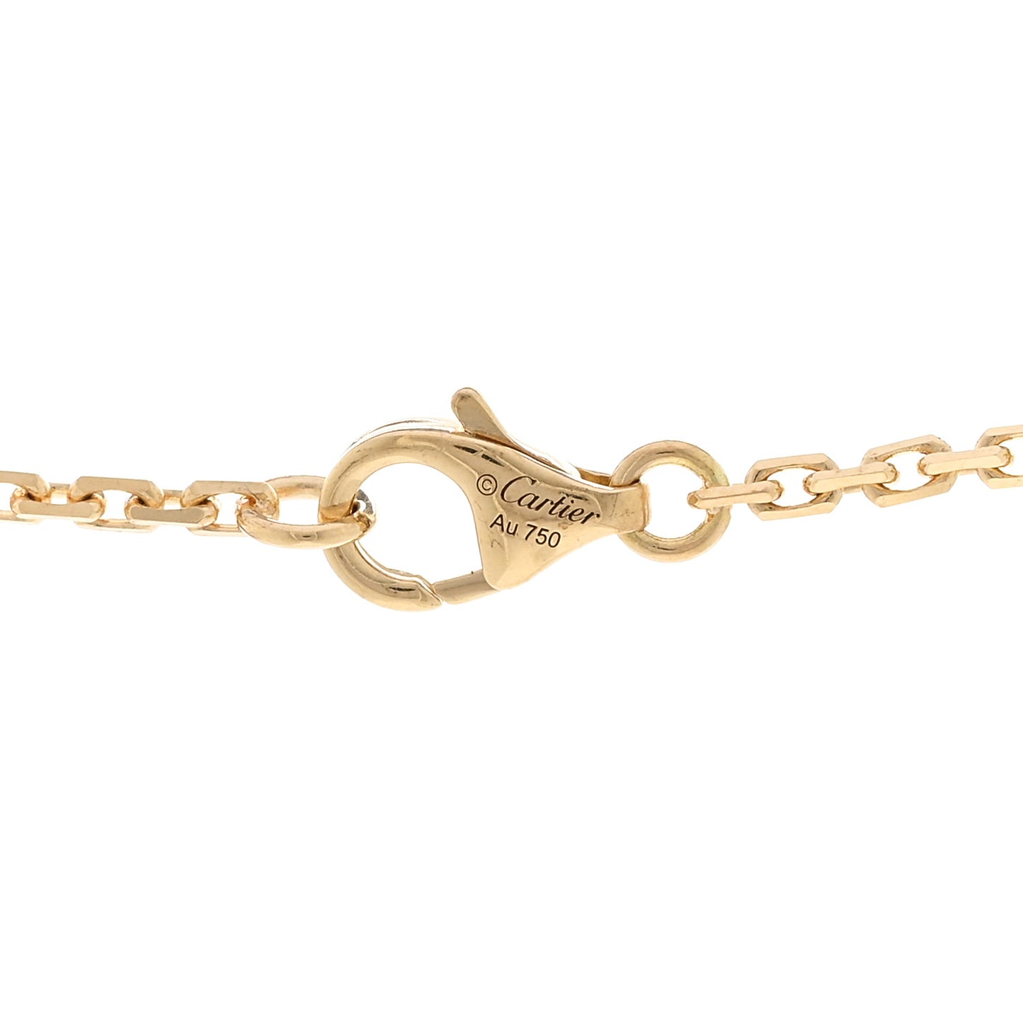 18K Yellow Gold Diamond Interlocking LOVE Necklace