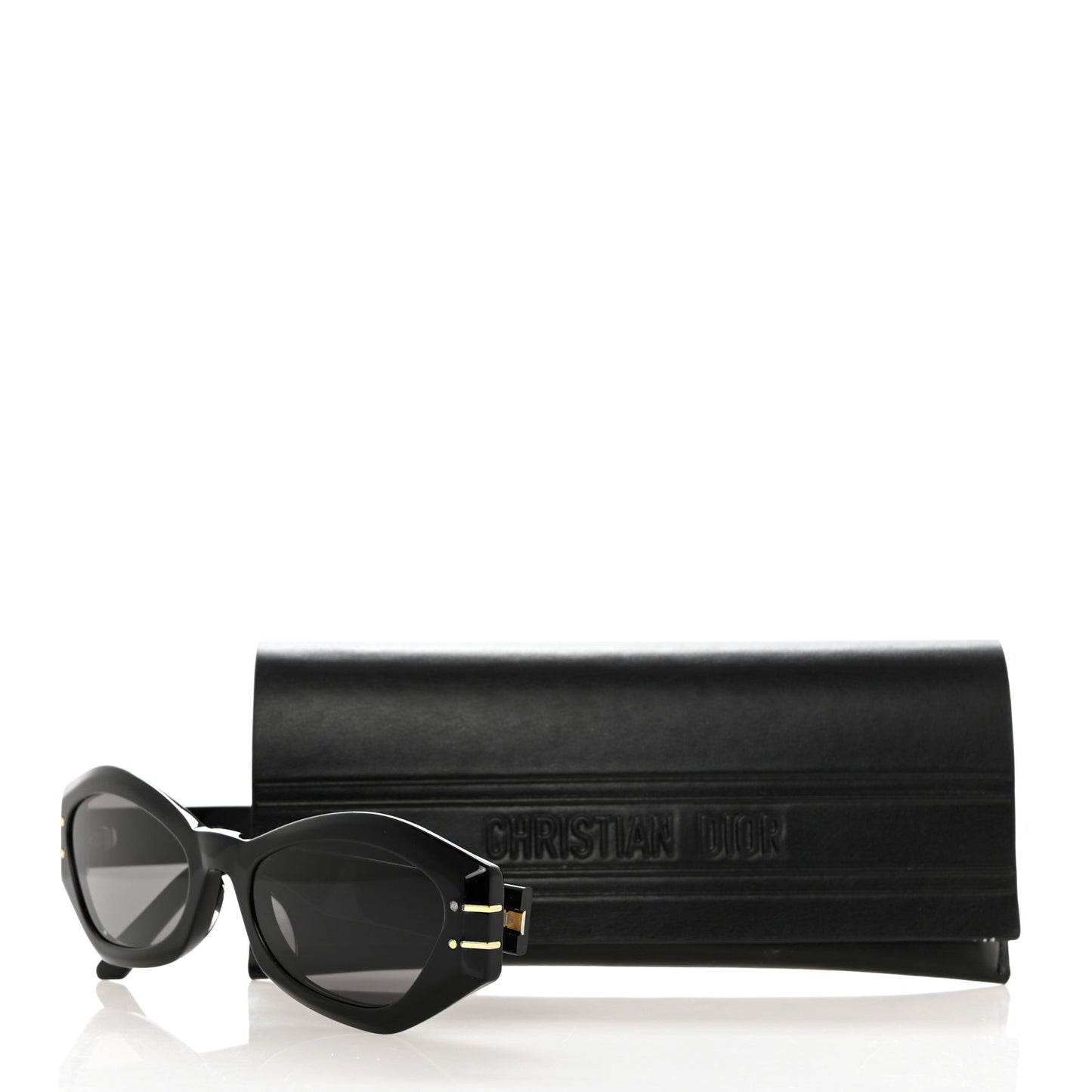 Acetate DiorSignature B1U Butterfly Sunglasses Black