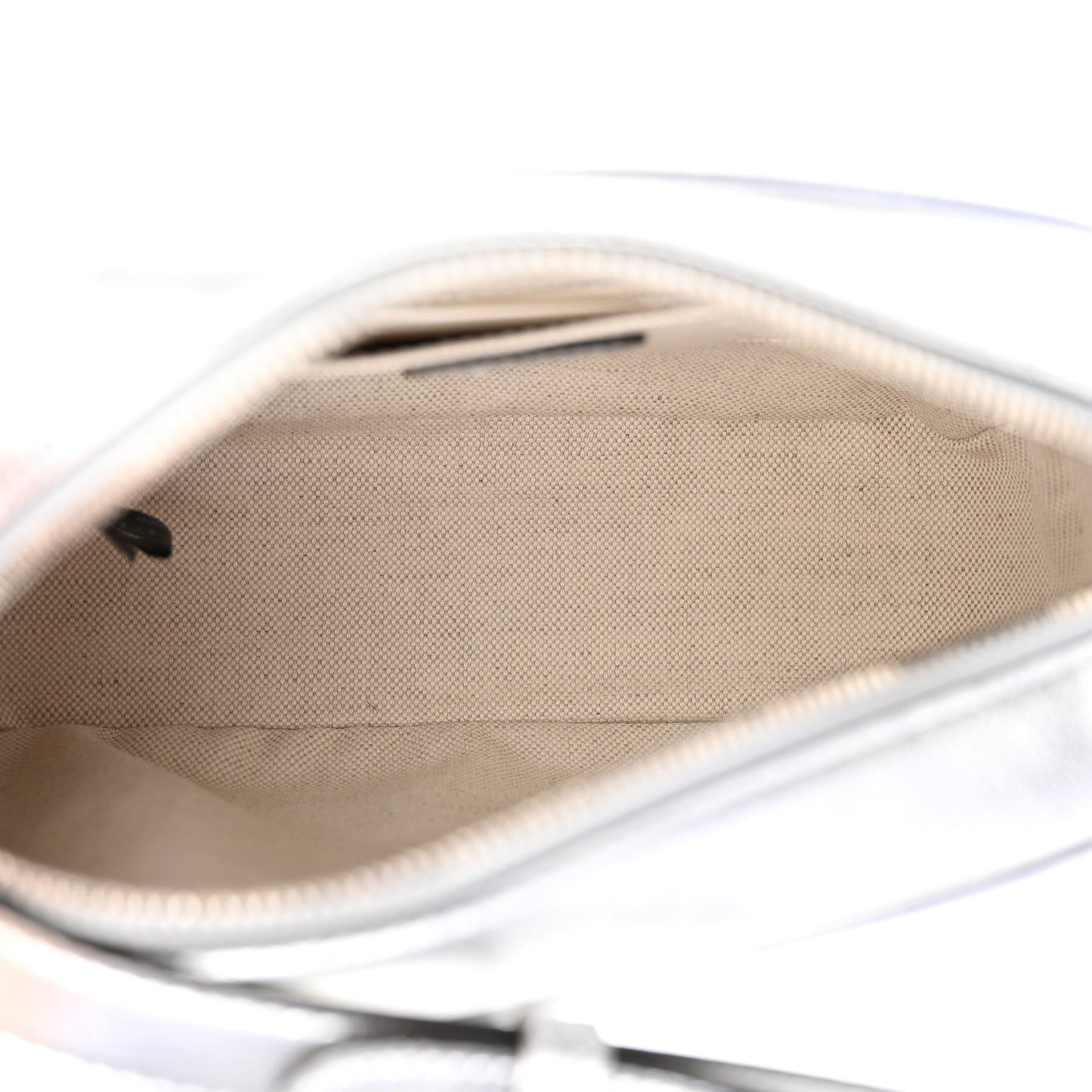 Metallic Sakai Be Green Calfskin Diagonal Stitched Small Blondie Shoulder Bag Silver