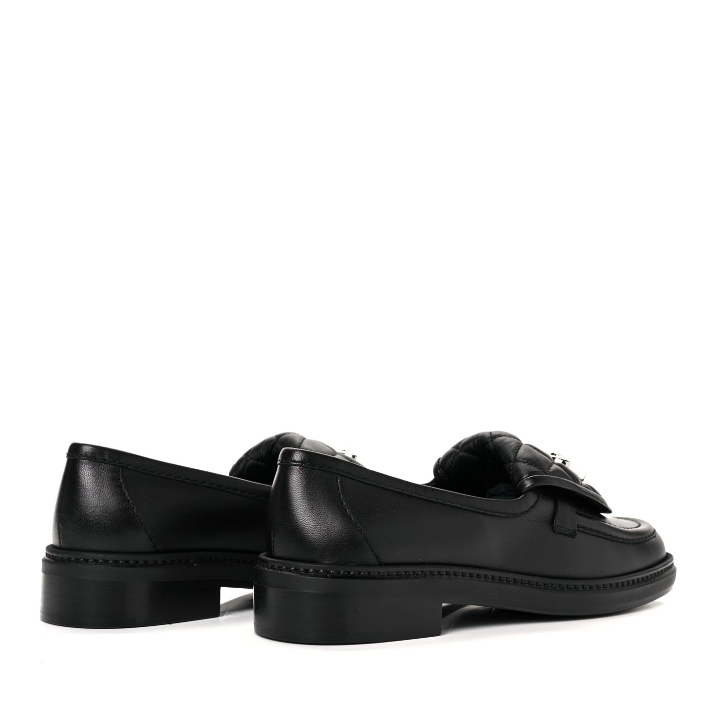 Lambskin Quilted CC Turnlock Loafers 36 Black