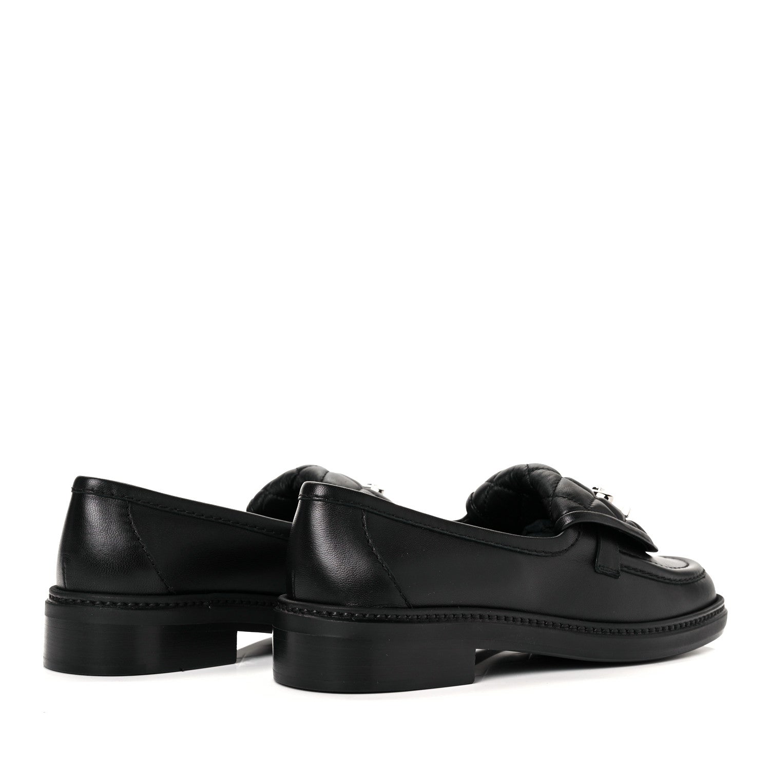 Chanel Lambskin Quilted CC Turnlock Loafers 36 Black 4 of 8