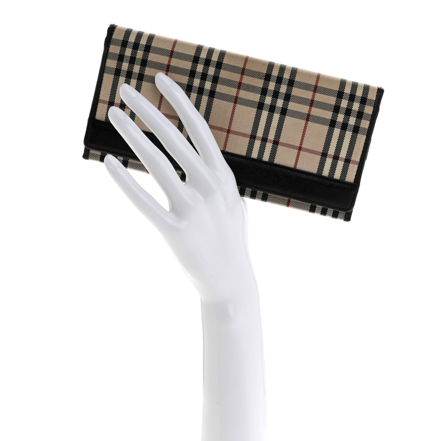 House Check Continental Wallet Black