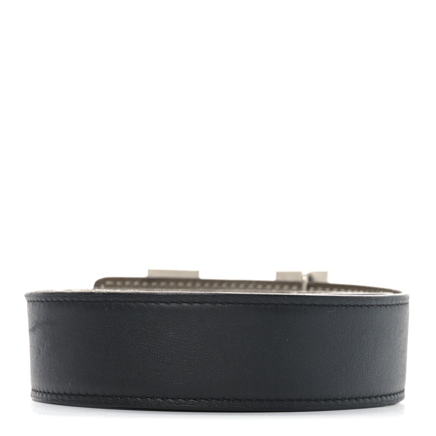 Hermes Epsom Swift 32mm Striee H Belt   90 36 Etoupe Black 2 of 6