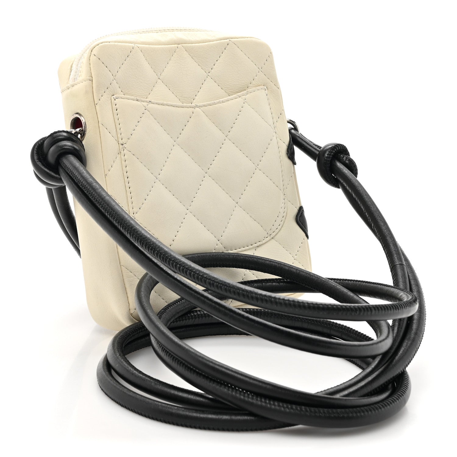 Chanel Calfskin Quilted Cambon Small Messenger White Black 3 of 12