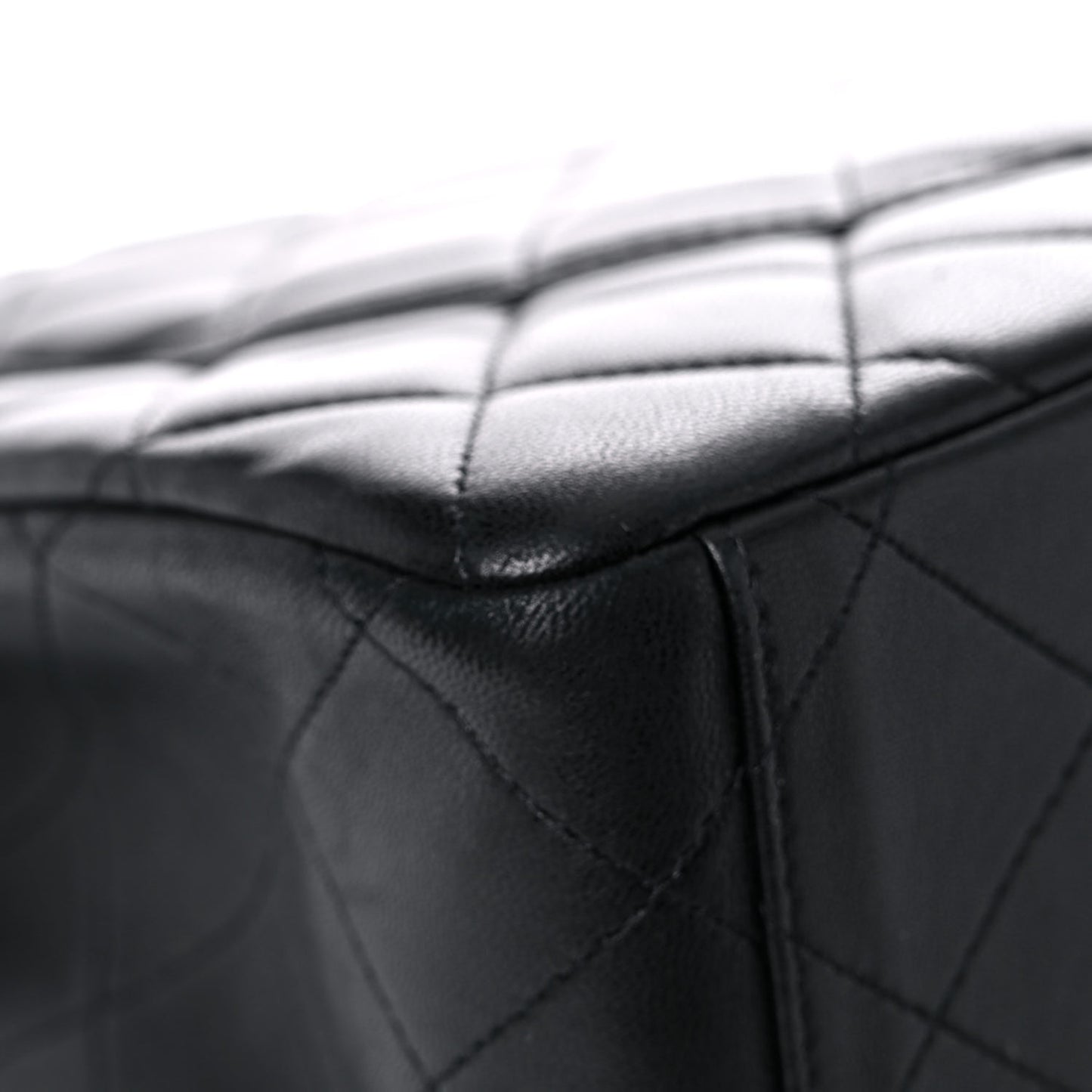 Lambskin Quilted Maxi Double Flap Black