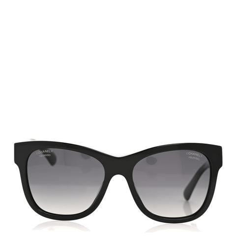 Acetate Polarized Square CC Sunglasses 5380 Black