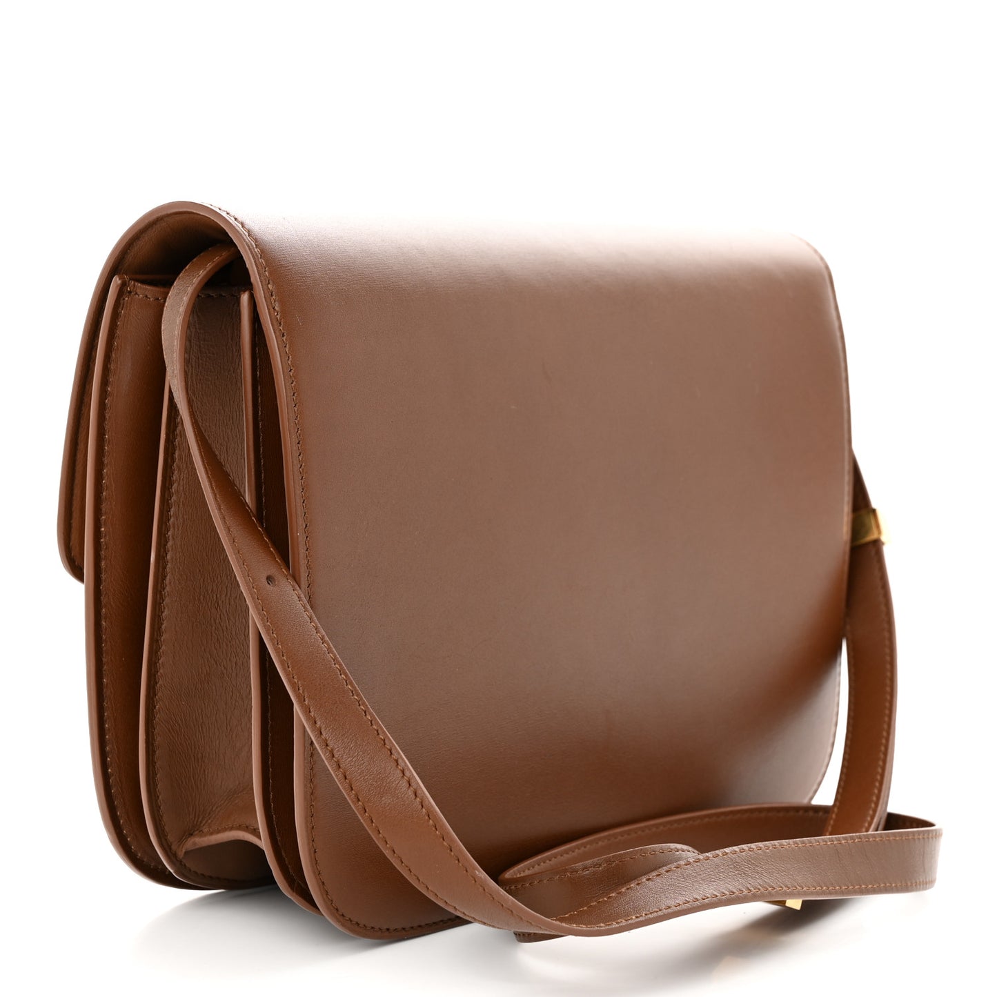 Box Calfskin Medium Classic Box Flap Bag Camel